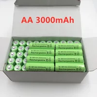 1~20 PCS 1,2V 3000 mAh Ni-MH AA Pre-cargado Baterías Recargables Ni-MH Recargable AA Batería para Juguetes Micrófono de la Cámar