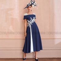 White Lace Women's Wedding Party Attire Midi Mother Of The Bride Dresses 2026 A-line Satin Wedding Guest Dresses Customized