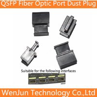 Black QSFP Fiber Optic Port Dust Plug QSFP fiber optic transceiver optical port switch dust plug QSFP Anto Dust Cover