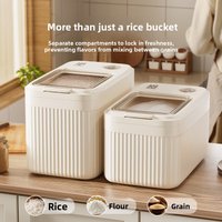 Home-use Elastic Lid Sealed Anti-Humidity Large-Capacity Rice Storage Box, Flour Storage Jar, Kitchen Grain Storage Container