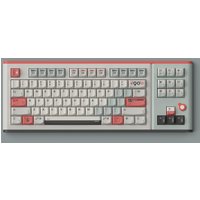 KeyTok Smile Profile Turn 90s Dye Subbed Keycap Set PBT for keyboard 87 tkl 104 ansi xd64 bm60 xd68 CSTC75 BM87 BM65 Grey