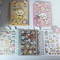 Cute Chiikawa Sticker Notebook 3-in-1 Cartoon High-Quality Stickers Journal Planner with Fun Stickers for Fun DIY Stationery