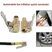 Professional Brass Tire Inflator Air Chuck, Presta/Schrader Valve Adapter for Auto & Bicycle, Car Wheel Pump Accessory