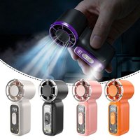 Summer Mini Handheld Fan-High Speed Turbo-USB Rechargeable Ultra-Quiet with LED Digital Display-Powerful Cooling Personal Fan