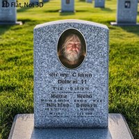 2D Flat Not 3D 1pc Custom Photo Memorial Headstone Tile Veterans Day and Pet Memorials Elegant Memorial Gift Dignified