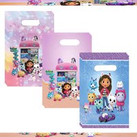 10-100pcs Gabby Dollhouse Cats Candy Gift Bags Loot Bag Handle Kids Favor Pinata Fillers Birthday Party Decoration Supplies