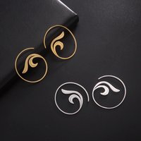 Unift Boho Feather Tail Spiral Hoop Earrings for Women Fashion Trendy Elegant Jewelry Ear Piercing Hoops Wedding Accessories