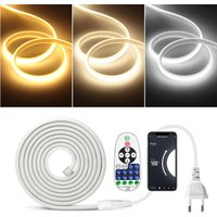 Waterproof Smart 220V COB Led Strips 20M 30M 50M WiFi Bluetooth Remote Control Flexible Led Neon Tape Light Outdoor Room Decor