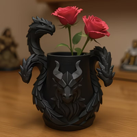 Creative Three-Headed Dragon Pen Holder, Desktop Organizer Office Supplies, Home and Office Decorative Storage Accessory