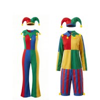 Clown Cosplay Costume Horror Movie Character Outfit for Men & Women, Bloody Halloween Party & Stage Performance Suit