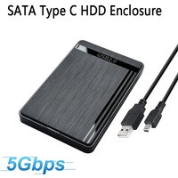 2.5" HDD Enclosure SATA to Type C External Mobile Hard Drive Case For Laptops PC 5Gbps Speed Enclosure SATA SSD HDD Storage Case
