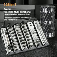 128 in 1 Precision Screwdriver Set with 125 Bits Professional Magnetic Mini Repair Tool Kit for Phones Laptops Drones Glasses Pc