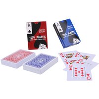 New Deck of Cards PVC Waterproof Playing Cards, 54PCS Big Character Plastic Texas Poker Set In Case Washable Flexible Table Game