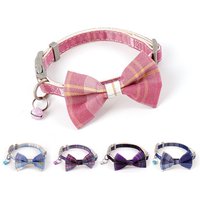 Personalized Dog Buckle Collar Cute Bowtie Cat Dogs ID Collars Free Engraving Anti-lost For Small Medium Dogs Cats Chihuahua