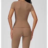 2PCS Yoga Set Women's Sports Suit Gym Fitness Short Sleeve Tracksuits Sports Bra High Waist Leggings Sport Clothes Athletic Wear