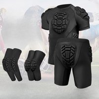 Men's Compression Soccer Goalkeeper Clothing- Youth Impact Resistant Football Basketball Rugby SportsTraining Jersey/Shorts