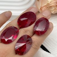 Large Natural Ruby Oval Cut Sri-Lanka VVS Loose Gemstones Making Diy Wedding Jewelry For Jewelry Accessories