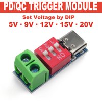 PD Trigger Module Type-C 5V 9V 12V 15V 20V Adjustable Decoy 100W Plug and Play No Soldering for Fast Charging DIY Electronics