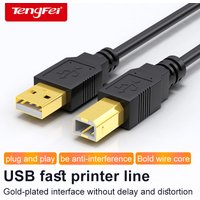 USB 2.0 Printer Cable To USB B Printing Wires For HP Fax Machine Scanner Computer Connection Square Port Extension Cord