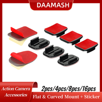 Flat Curved Adhesive Mounts Sticker Mount for GoPro Hero 8 11 Black 7 Yi 4K Mijia SJCAM Action Camera Go Pro Accessories