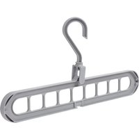 Durable 9-Hole Wardrobe Storage Rack Folding Anti-slip Foldable Clothes Hanger Space-saving Multifunctional Clothes Drying Rack