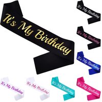 It's My Birthday Etiquette Sash Hot Stamp Belt Ribbon, Colored Cloth Party Decoration Strap