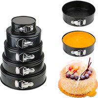 Carbon Steel Cakes Molds Removable Bottom Kitchen Accessories Round Cake Pan Bakeware Non-Stick Metal Bake Mould