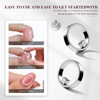Hollow Cat Eye Nail Magnet for Gel Polish 3D Design Black Hole Nail Art Strong Magnetic Ring For Home Salon DIY Magnetic Tool