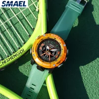 SMAEL Multi functional Night Glow Men's Watch 8058 Leisure Waterproof Watch Digital Dual Display Outdoor Sports