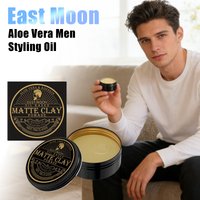 East Moon Aloe Vera Men Hair Clay Strong Hold Easily Shape Reduce Split Increase Volume Keep Neat Improve Tough Hair Styling Wax