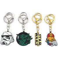 Star War Keychain C-3PO Imperial Stormtrooper Robot Keyrings for Car Bag Charm Fashion Decoration Accessories