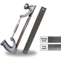 14" S/M Size Adjustable Frame Milled Tooth Car Body Polisher Files Metal Panel Polishing Curved Tooth Steel File Holder Dent Kit