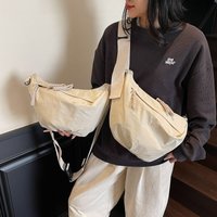 Durable Nylon Fabric Shoulder Bag High Capacity Women's Crossbody Messenger Bag Stylish Leisure Hobo Handbag for Everyday Use