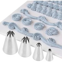 1/4pcs Rose Pastry Nozzles Cake Decorating Silk Flower Tools Flower Icing Piping Nozzle Cream Cupcake Tips Baking Accessories