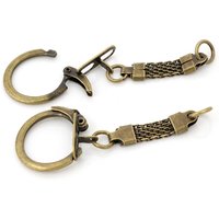 60x24mm 10pcs/lot Key Ring Key Chain Rhodium Bronze Colors Plated Lobster Clasps Keychain Keyrings Wholesale