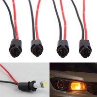 10Pcs T5 LED Bulb Holder Socket For 1.2W W3W Width Instrument Light Socket LED T5 Light Bulb Plug Extension Cables Harness