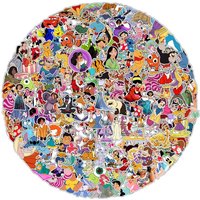 AliExpress 200PCS Disney Classic Cartoon Animation Waterproof Decorative Stickers For Helmet Bicycle Hand Account Pencil Case Decals