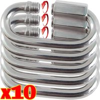 Heavy Duty Galvanized Iron Quick Link Carabiner Screw Lock Connector Chain Hook M4 M5 M6 for Camping Hiking Swing Hammock Tool