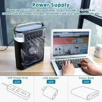 Home Fan New 3 in 1 Fan AIr Conditioner Household Small Air Cooler LED Night Light Portable Humidifier Air Adjustment Fan Office