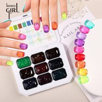 1pc Candy Jelly Color Solid Glass Patting Gel Amber Gel Brown Red Japanese Style Gel Transparent Jelly Nail Polish UV&LED