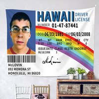 1 Pc Funny McLovin ID Flag Fake Driver License,Tapestry Banner Meme Tapestry with HD Printing,Cool Flags for College Dorm Room D