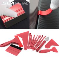 SEAMETAL 7/13pcs Car Wrapping Tools Kit Vinyl Scraper Cutter Film Squeegee Set Plastic Wrap Tool Car Window Tinting Accessories