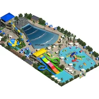 Professional Fiberglass Water Park Equipment Manufacturer 4000 SQM Aqua Park Design Master Plan