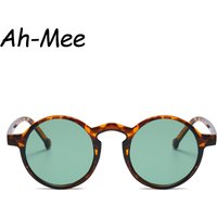 New Small Round Simple Sunglasses Men Women Vintage Brand Designer Black Sun Glasses Rivet Shades Female Ladies UV400