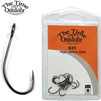 Thetime Big Eye Single Barbless Jig Hook High Carbon Steel Barbed Spoon Bait Hooks Fishing Tackle For Bass Perch Shad Fish Lure