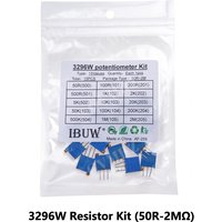 15PCS 15Values 3296W Resistor Kit (50R-2MĪ©) for High-Precision Circuit Debugging & Electronic Device Calibration