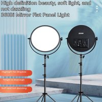 ZSYB PB-360Bi Bi-Color 3200-5600K Flat Panel Light Video Photography Light 60W Professional Studio Strobe Lamp with App Control
