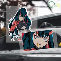 Anime Dear National Team 02 Reflective Car Stickers,Fuel Tank Cap Rearview Mirror Decoration,vinyl Waterproof Sticker,For Car