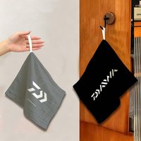 D-DaiwaS Fishing Logo Polyester Cotton Hanging Kitchen Towel, Soft Hand Wiping Towel, Reusable for Kitchen Bathroom Home