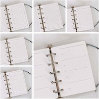 50Sheets M5 A8 Loose-Leaf Notebook Refill Paper 5-hole Line Grid Inner Refill Binder Paper Pages Daily Monthly Weekly Agenda